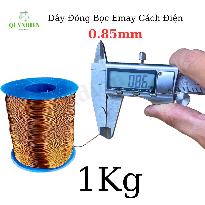 Dây ĐỒNG bọc emay cách điện size 0.85mm - Cuộn 1Kg
