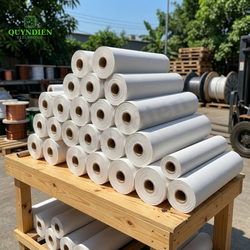 Giấy Phim Cách Điện Trắng 2 Mặt Xù Dày 0.25mm