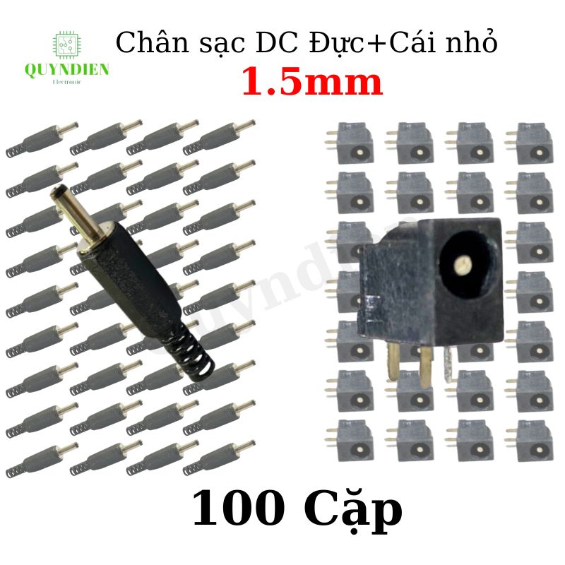 Jack, Giắc sạc DC 1.5mm Loại nhỏ (Đực + Cái)