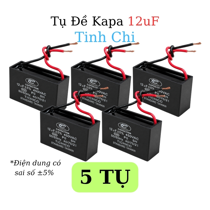 Tụ Đề Kapa Vuông Tinh Chi 12uF 450VAC