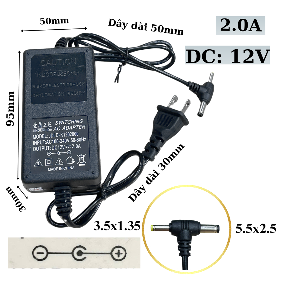 Bộ chuyển đổi nguồn điện sang DC 5V 12V 2A nguồn adapter