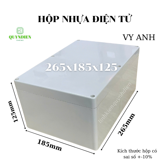 Hộp Nhựa Vy Anh 265x185x125mm Màu Trắng Nắp Đục