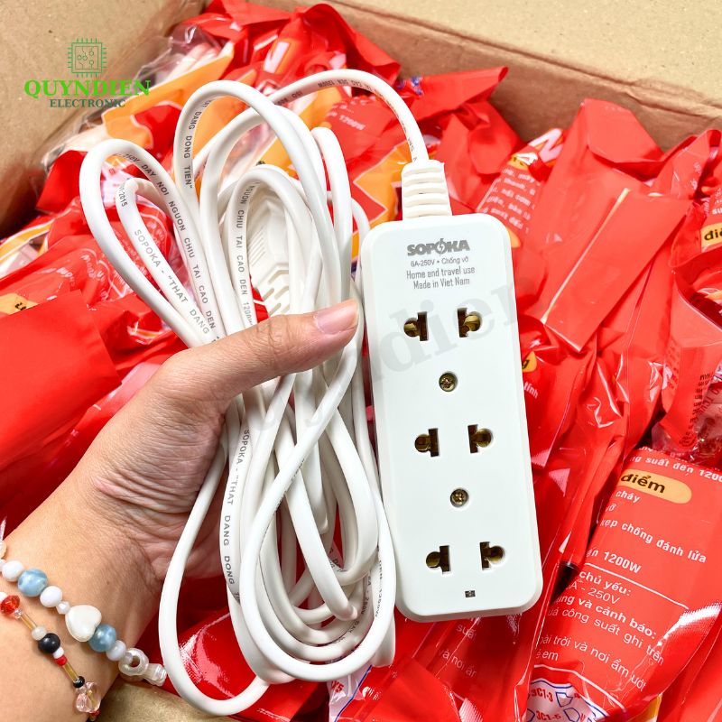 Ổ Cắm 3 Cửa 1200W - VAT -  Ổ cắm 3 cửa 1200W 3B5