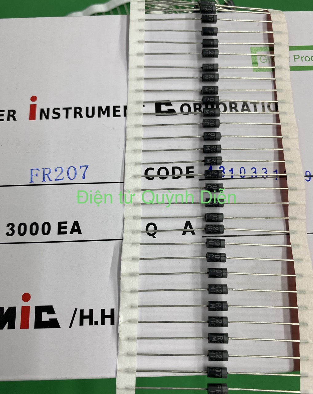 Diode xung FR207 2A 1000V loại dây