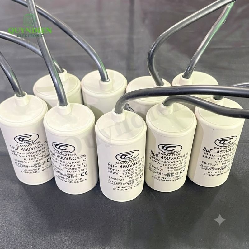Tụ Đề Máy Bơm Nước 8uF 450VAC Tinh Chi
