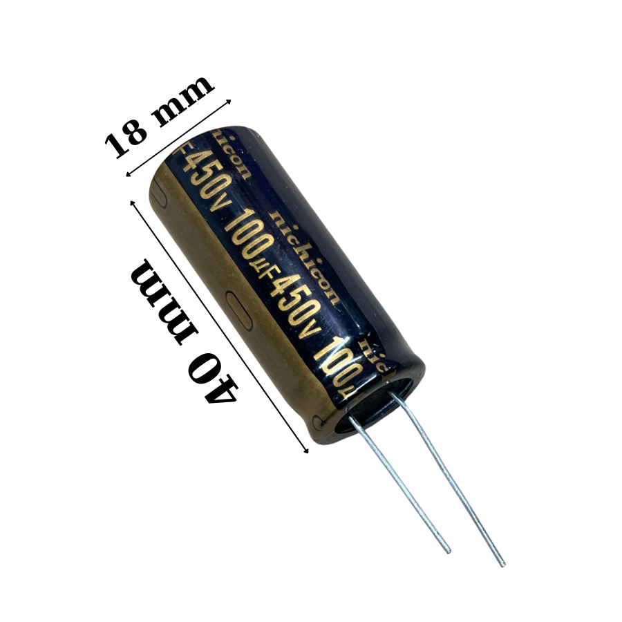 Tụ lộc nguồn 100uf 450V mới 100% chân mềm