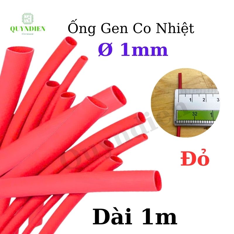 Gen co nhiệt size 1mm màu đỏ