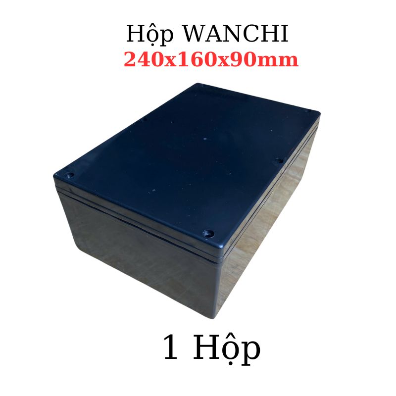 Hộp Nhựa ABS WANCHI 240x160x90mm Màu Đen Nắp Đục