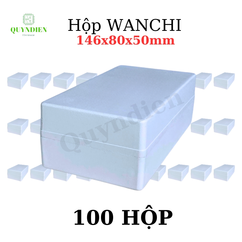 Hộp Nhựa ABS WANCHI 146x80x50mm 2fet Màu Trắng