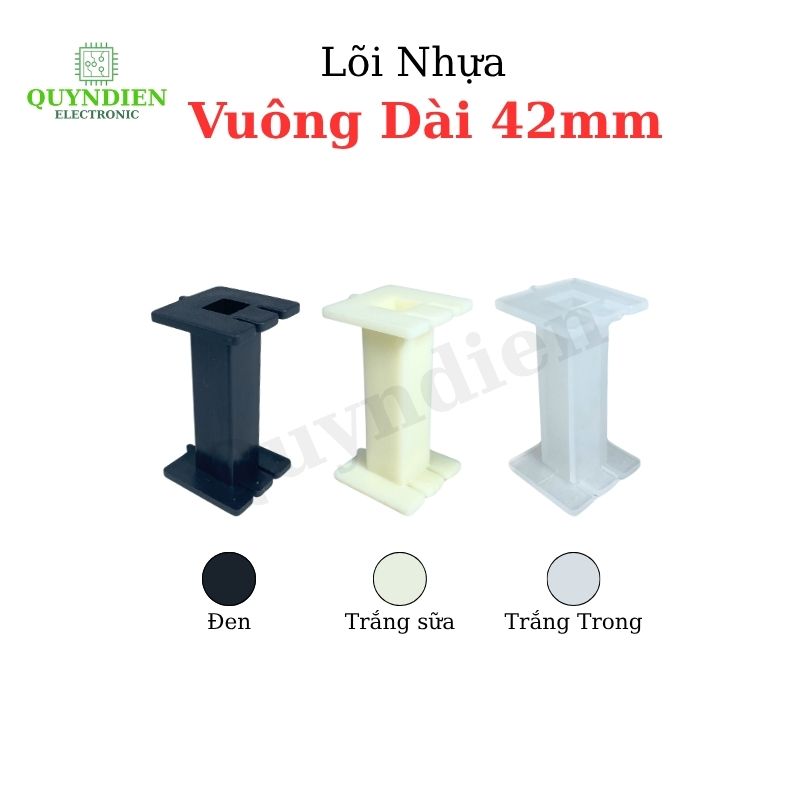 Lõi Nhựa Vuông Dài 42mm Quấn Cuộn Cảm Phân Tần Loa - Màu Đen