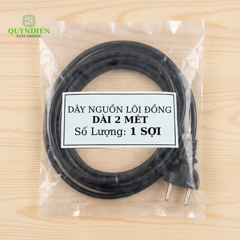 Dây Nguồn Lõi Đồng Dài 2 Mét