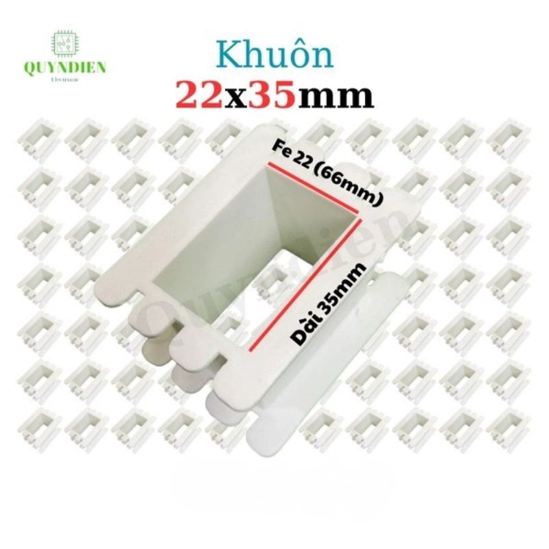 Khuôn Nhựa Quấn Biến Áp Fe Silic 22x35mm