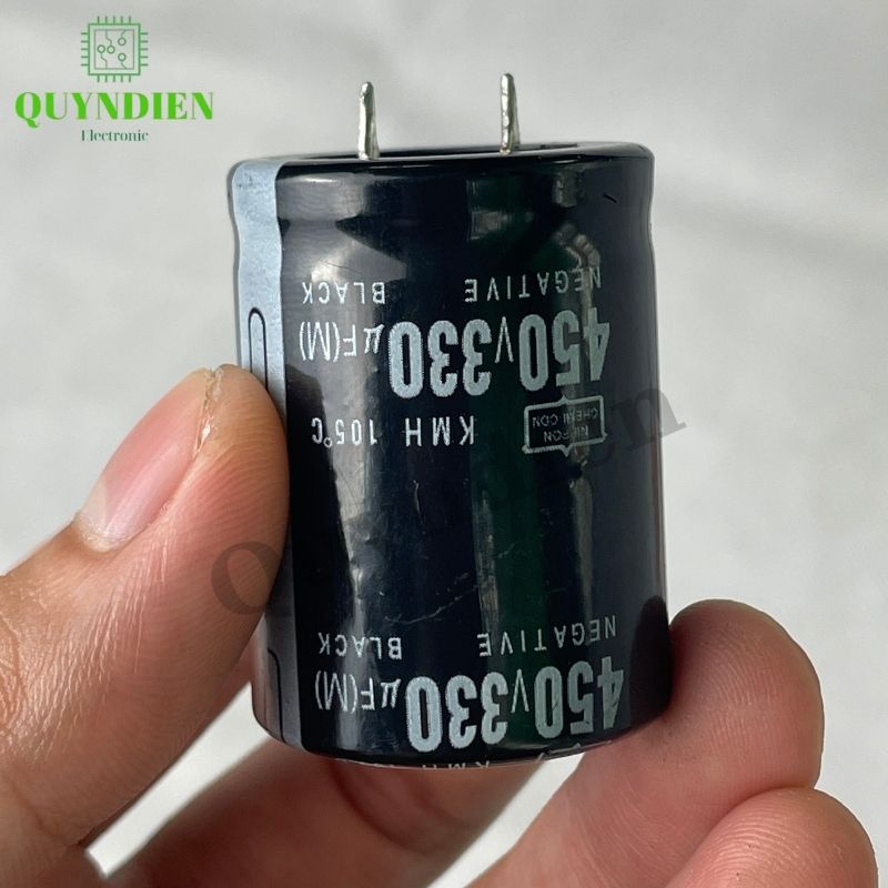 Tụ Lọc Nguồn 330uf 450v (30x41mm) Màu Đen