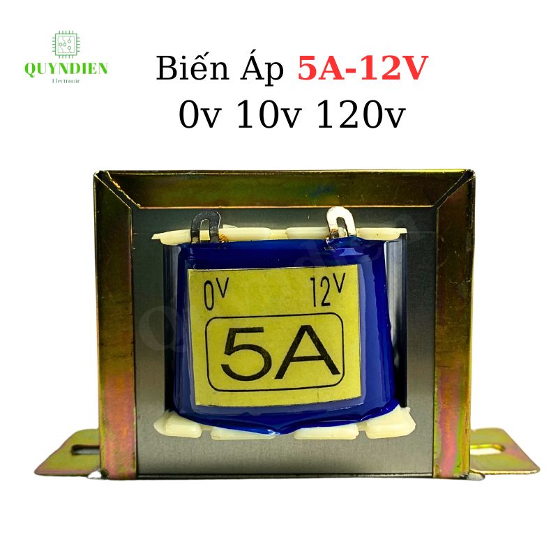 Biến áp 12V 5A dây đồng siêu bền (Minh Quang)