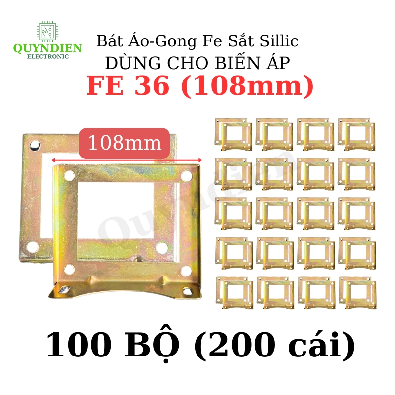 Bát Áo Gong Fe sắt sillic cho Fe 36mm lỗ dùng trong máy Biến Áp