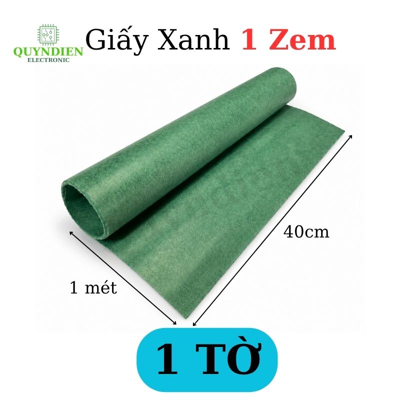 Giấy Xanh Cách Điện 2 Mặt Xù Dày 0.1mm
