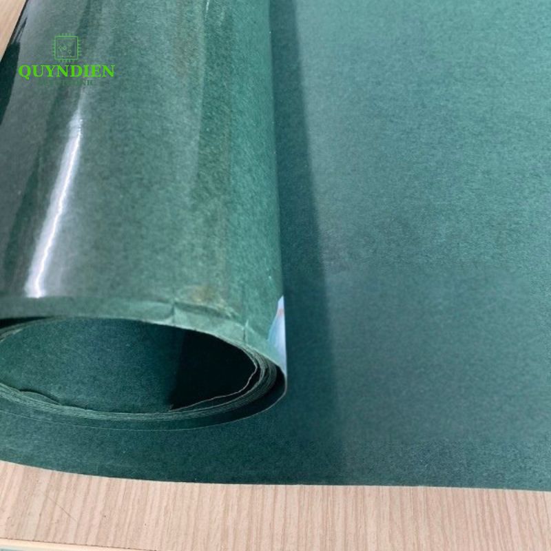 Giấy Xanh Cách Điện 1 Mặt Bóng 1 Mặt Xù Dày 0.2mm