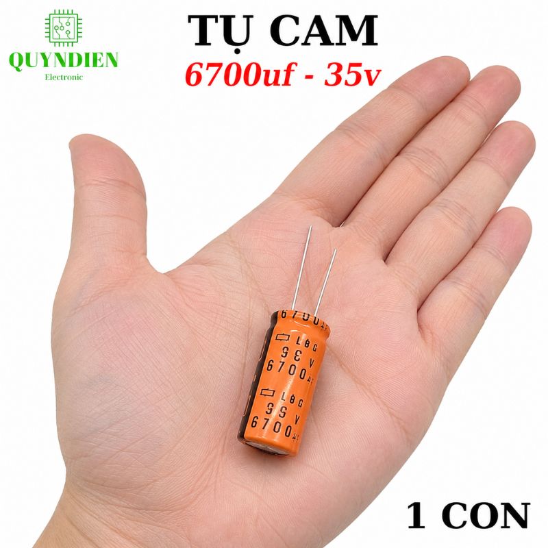 Tụ lộc nguồn LBG 6700uF 35V màu CAM chân mềm (18x40mm)