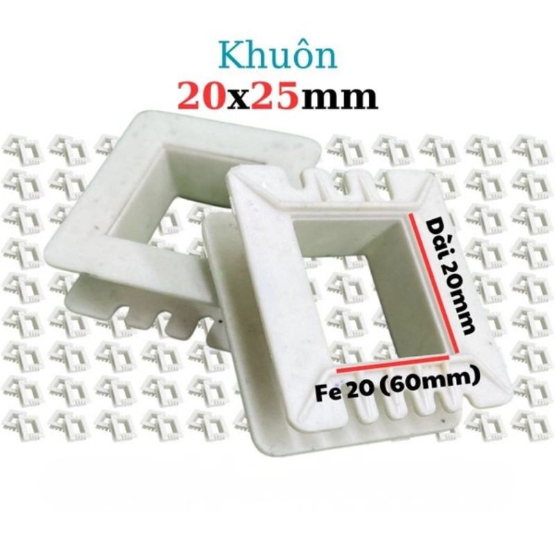 Khuôn Nhựa Quấn Biến Áp Fe Silic 20x25mm