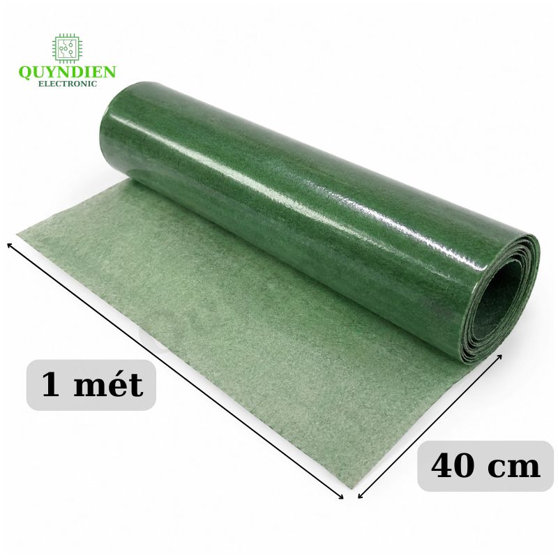 Giấy Xanh Cách Điện 1 Mặt Bóng 1 Mặt Xù Dày 0.3mm
