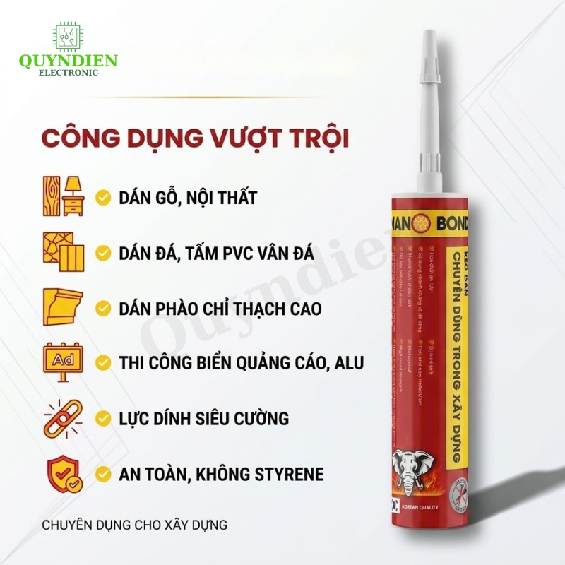 Keo Dán Đa Năng Nano Bond 300ml - Thùng 24 Chai