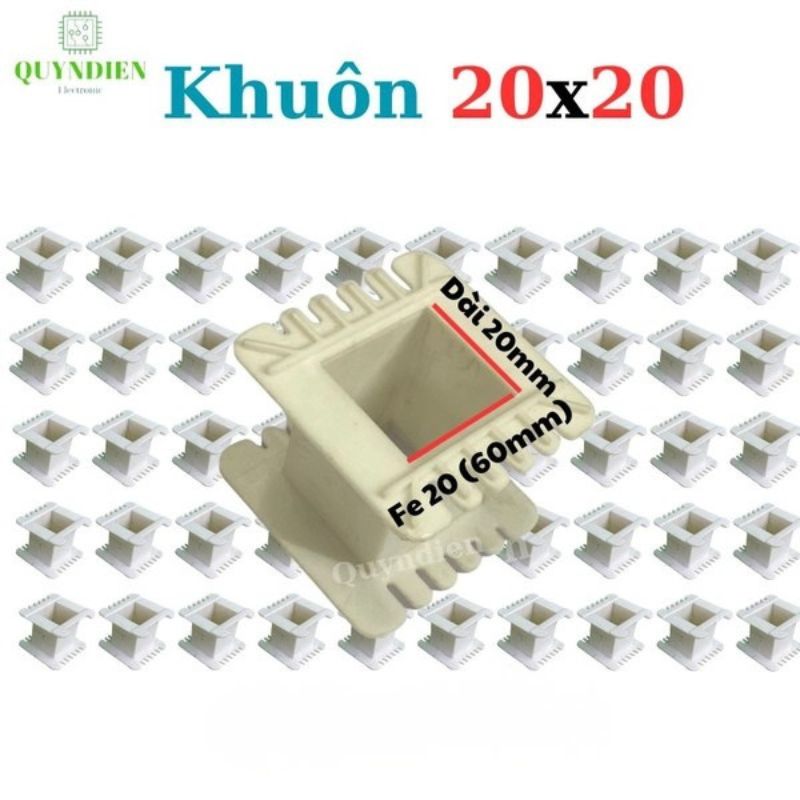Khuôn Nhựa Quấn Biến Áp Fe Silic 20x20mm