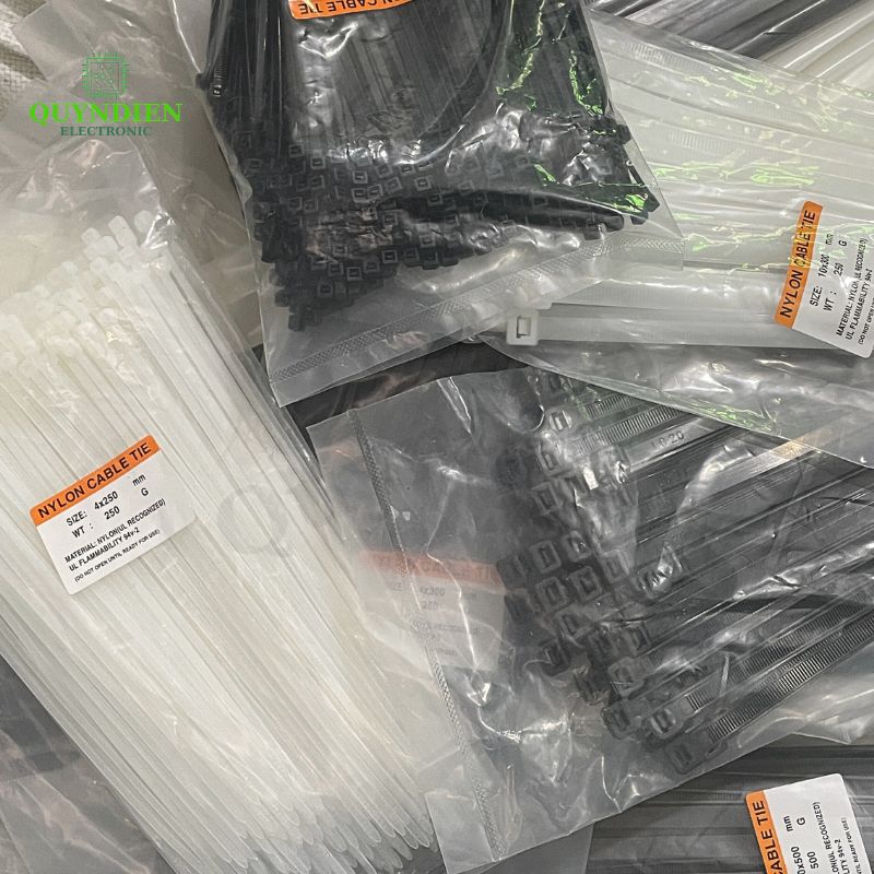 Dây Rút Nhựa Nhiều Kích Cỡ Màu Trắng Đen - Giá Bán 1Kg