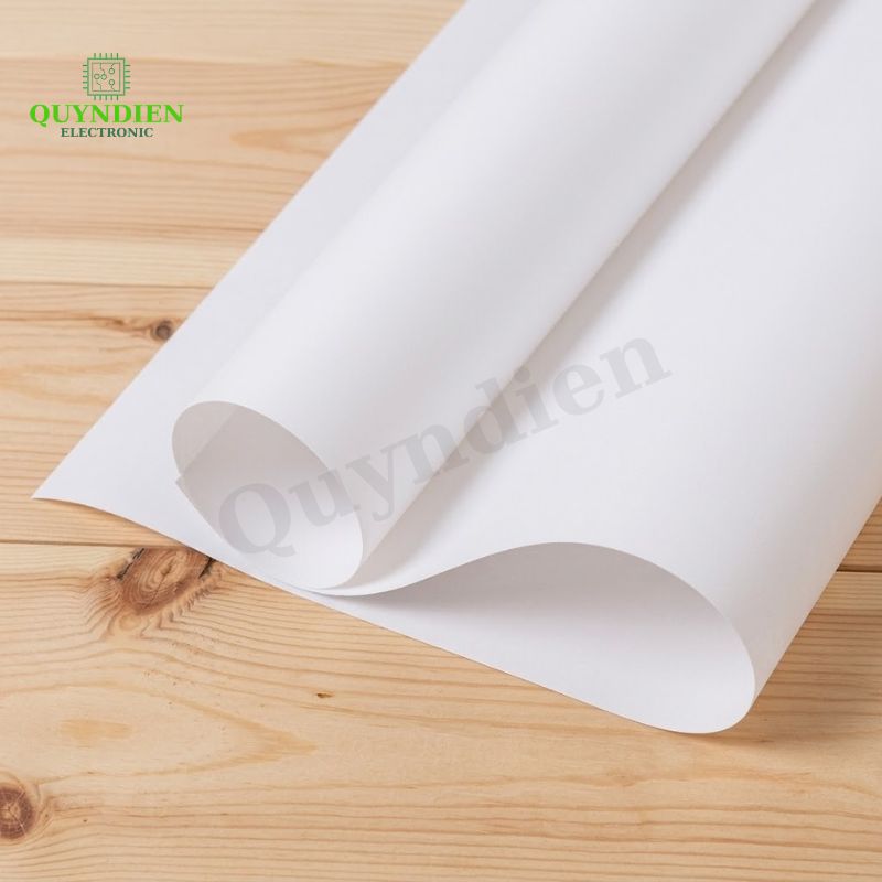 Giấy Phim Cách Điện Trắng 2 Mặt Xù Dày 0.25mm