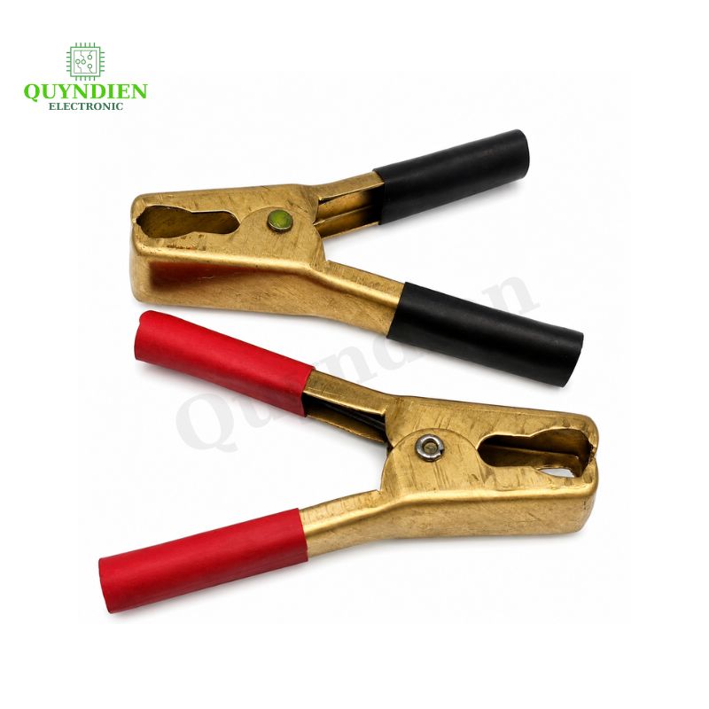 Kẹp Bình Ắc Quy 100A Đồng Nguyên Chất Đỏ Đen