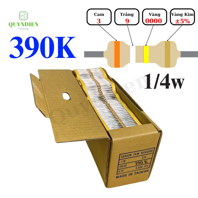 Điện trở Đài Loan 1/4W - 390K