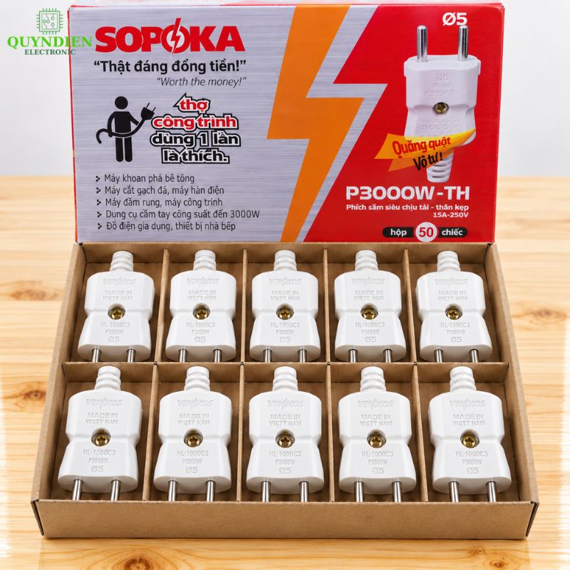 Phích Cắm Điện Siêu Chịu Tải P3000W-TH