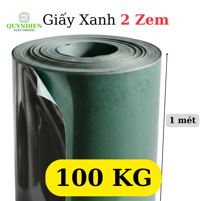Giấy Xanh Cách Điện 1 Mặt Bóng 1 Mặt Xù Dày 0.2mm