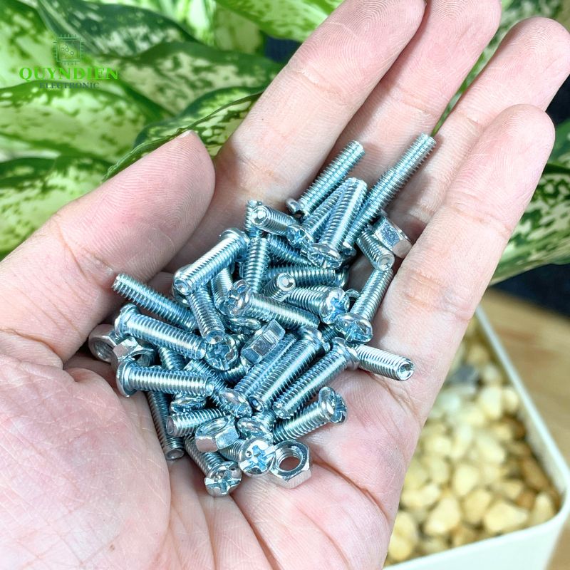 Ốc Vít M4x15mm Có Kèm Tán