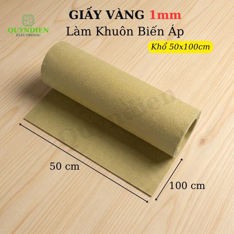 Giấy Cách Điện Làm Khuôn Biến Áp Dày 1mm Màu Vàng