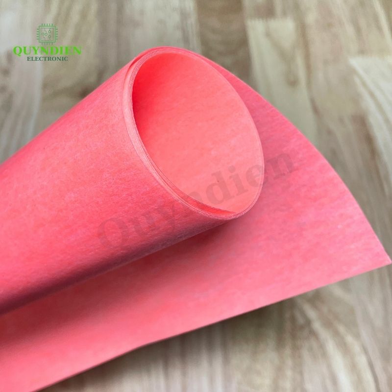 Giấy Cách Điện Hồng Khổ 1 Mét Dày 0.2mm