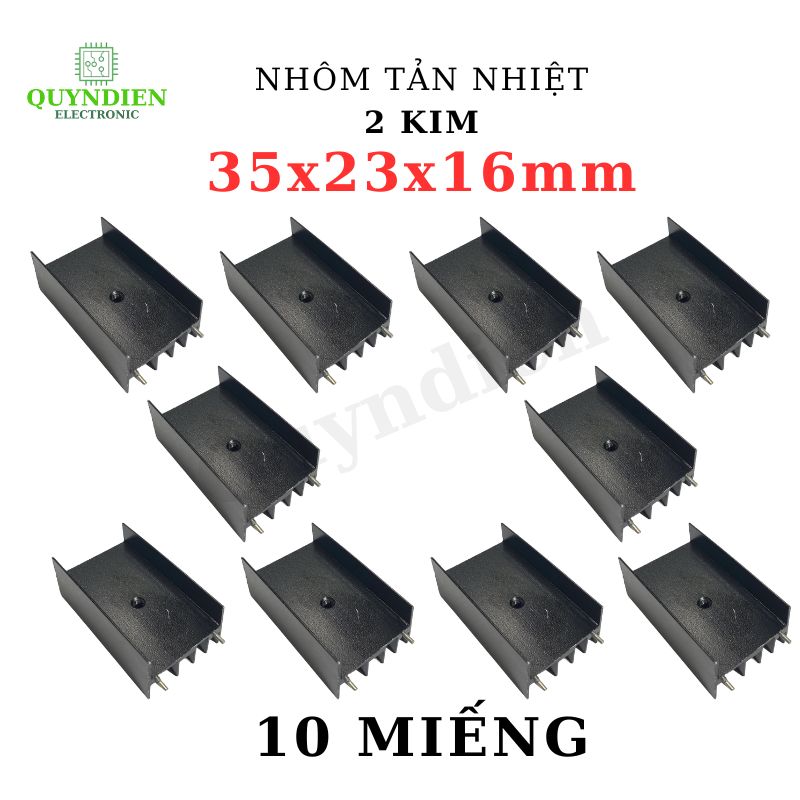 Nhôm tản nhiệt 2 kim 35x23x16mm cho transistor TO-220