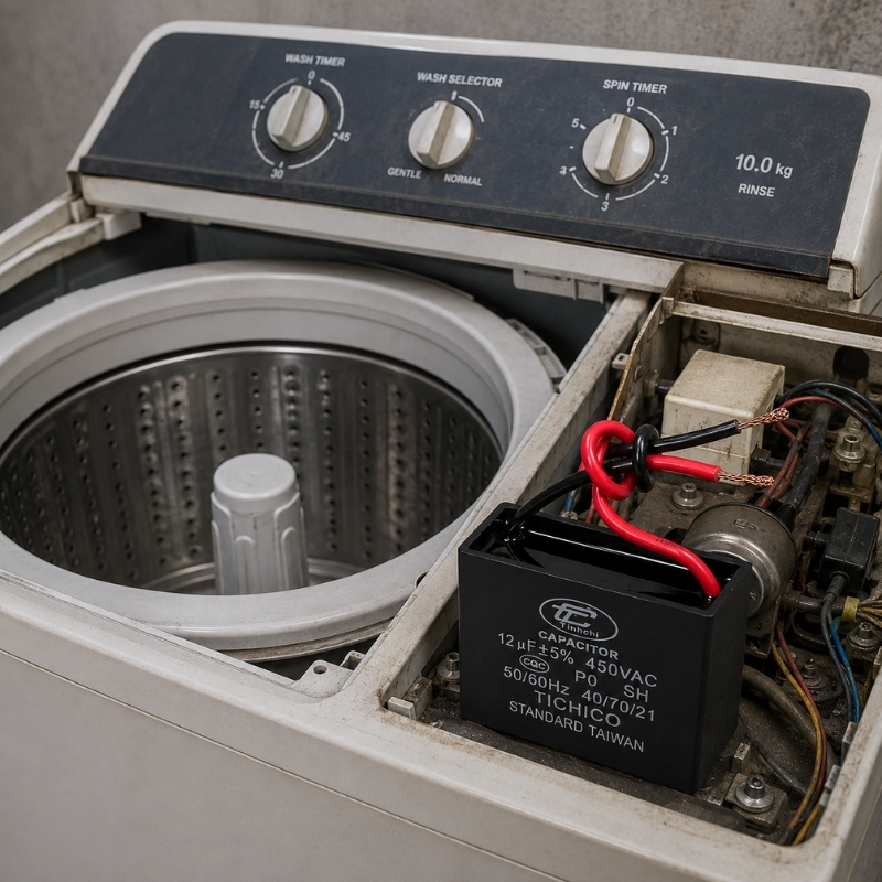 Tụ Đề Kapa Vuông Tinh Chi 12uF 450VAC