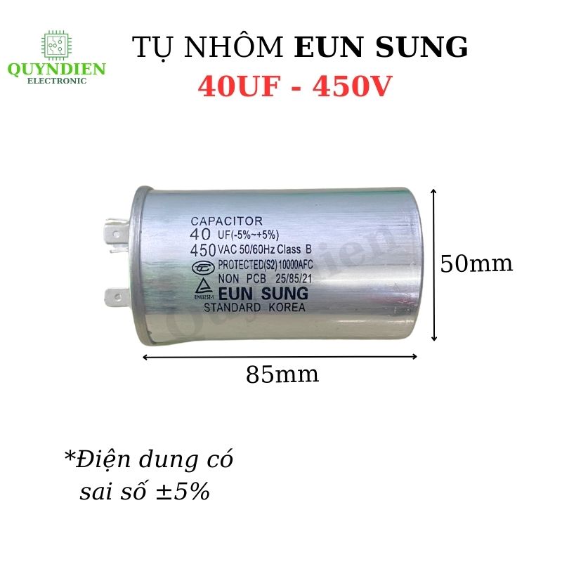 Tụ Nhôm Kapa EUN SUNG 40uF 450V