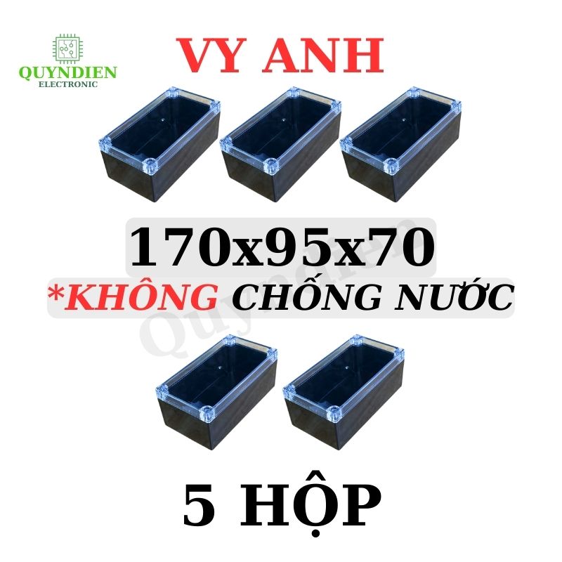 Hộp Nhựa Vy Anh 170x95x70mm Màu Đen