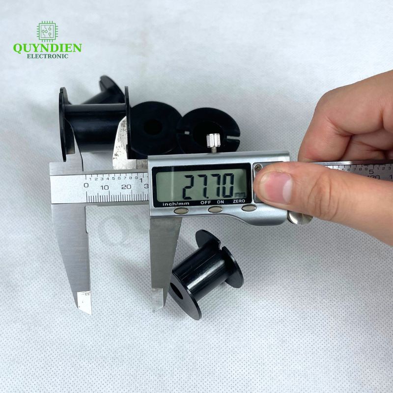 Lõi Nhựa Audio 2 Đầu Tròn Quấn Cuộn Cảm Phân Tần Loa - Màu Đen