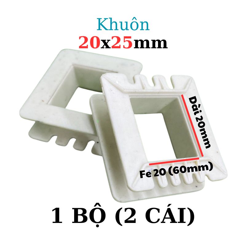Khuôn nhựa quấn biến áp Fe silic 20x25mm