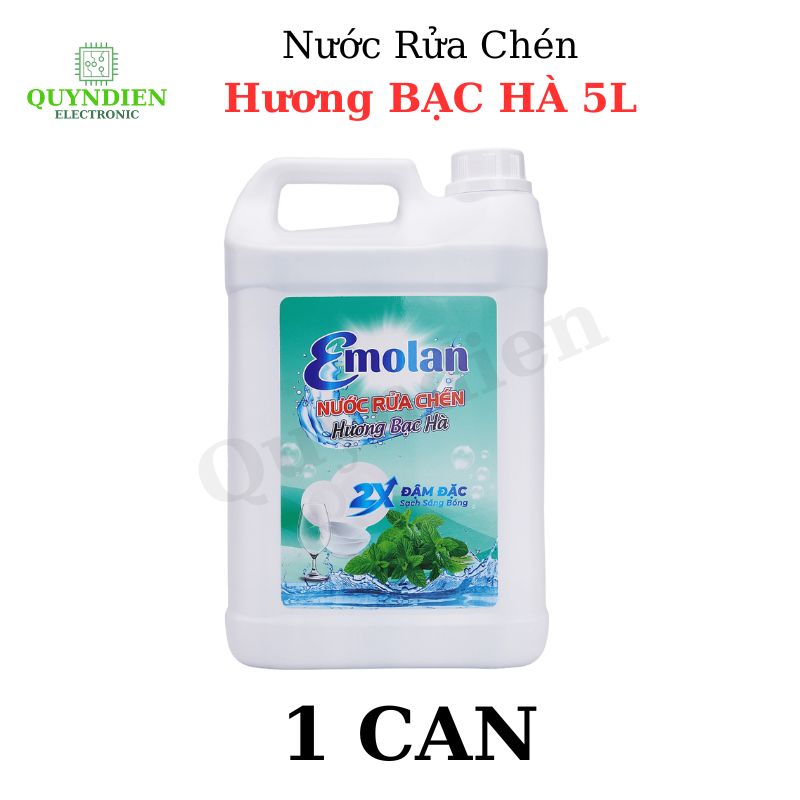 Nước rửa chén Emolan hương BẠC HÀ - 5L