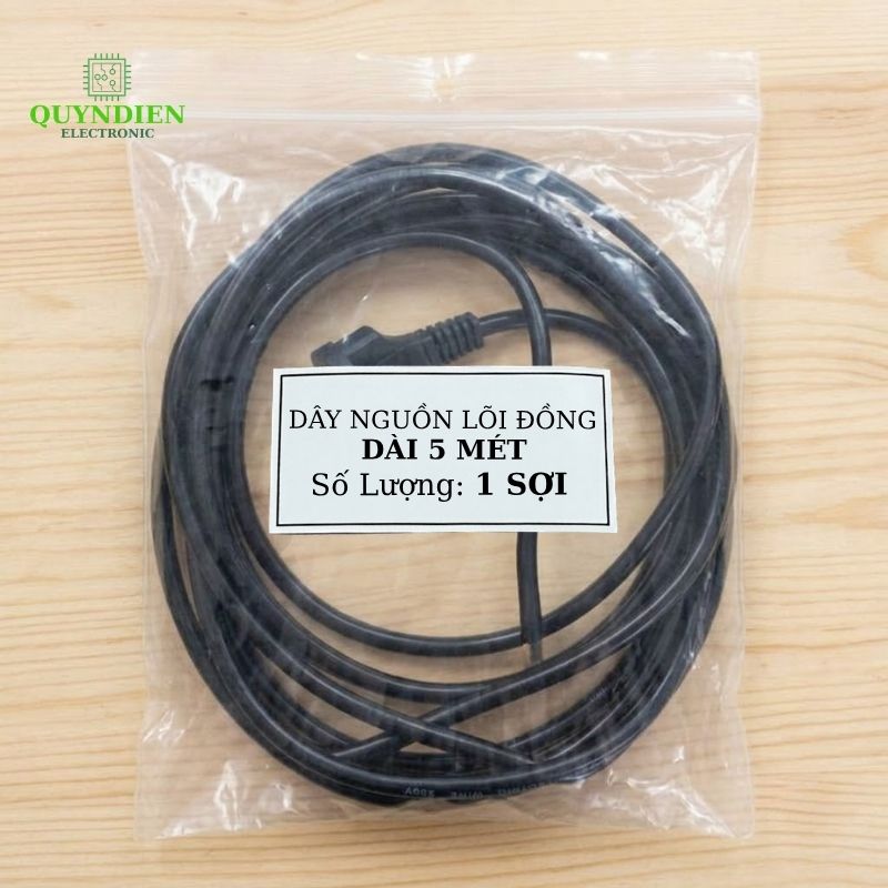 Dây Nguồn Lõi Đồng Dài 5 Mét