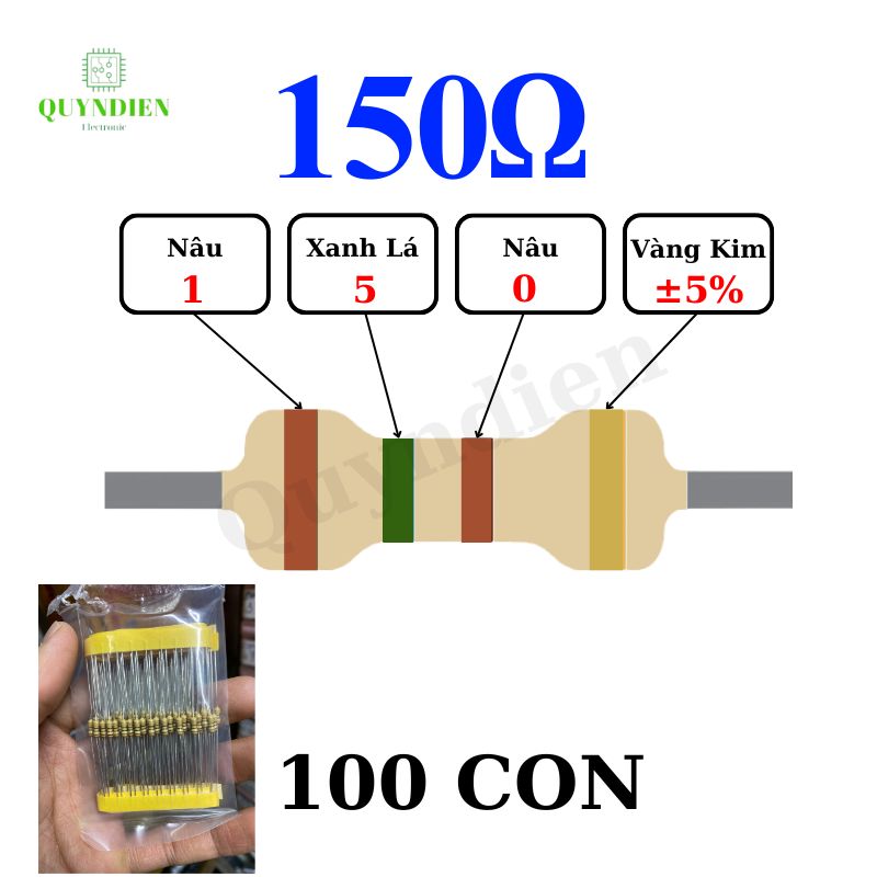 Điện trở Đài Loan 1/4W - 150R