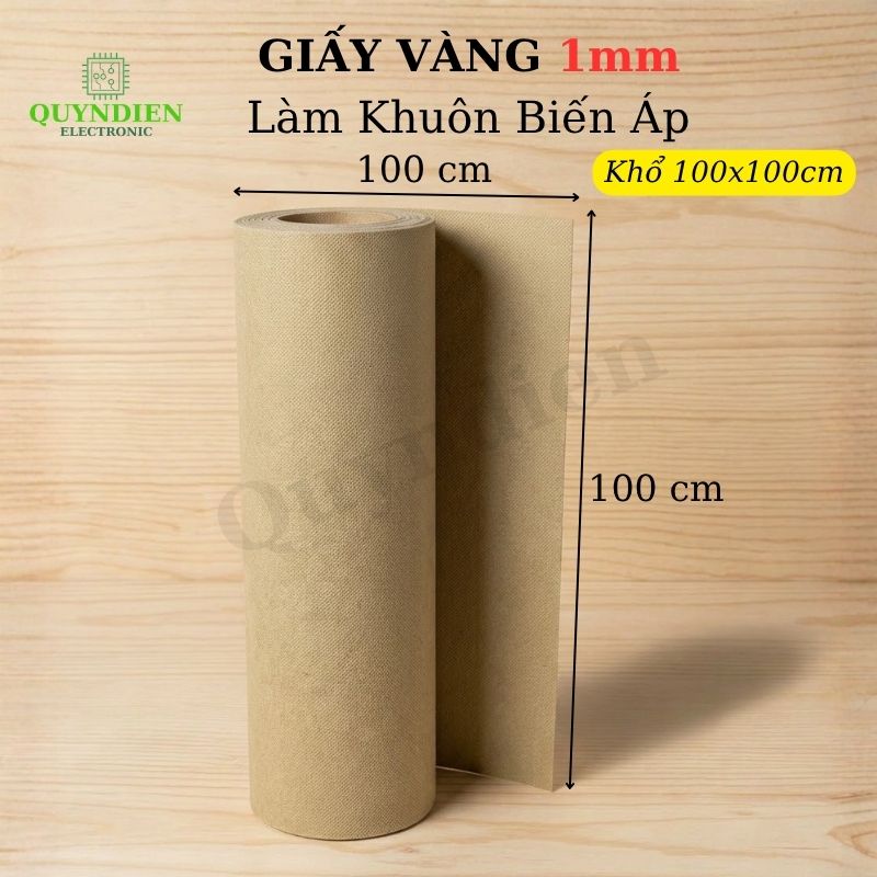 Giấy Cách Điện Làm Khuôn Biến Áp Dày 1mm Màu Vàng