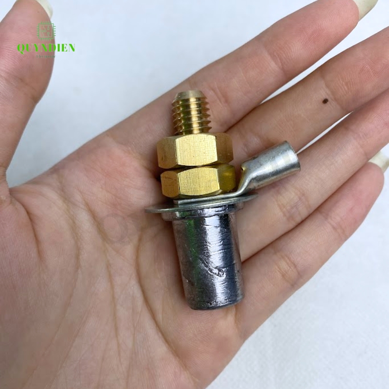 Cọc bình ắc quy bằng chì cọc M8 M10 - 2 TÁN độ bền cao, chống ăn mòn đồng thau giá 01 đôi