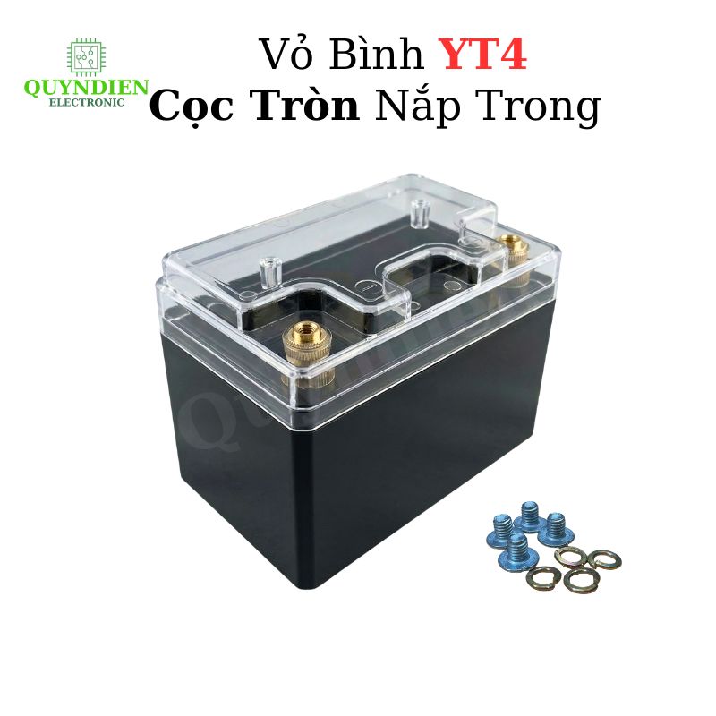 Vỏ Bình Đề Xe Máy YT4 Cọc Tròn Nắp Trong