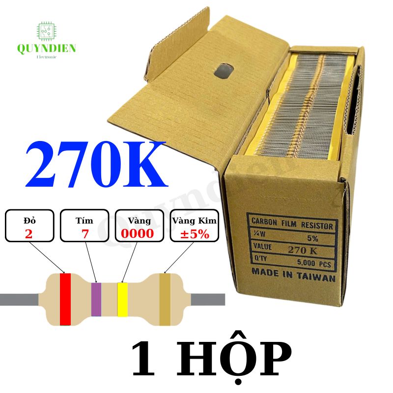 Điện trở Đài Loan 1/4W - 270K