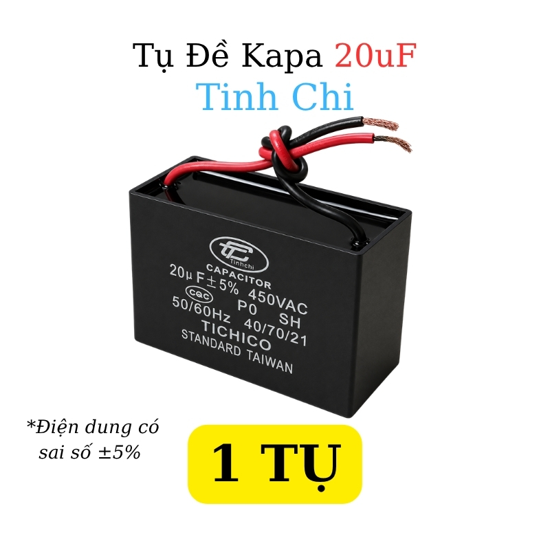 Tụ Đề Kapa Vuông Tinh Chi 20uF 450VAC