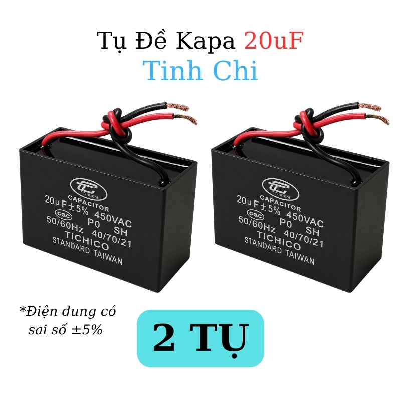 Tụ Đề Kapa Vuông Tinh Chi 20uF 450VAC